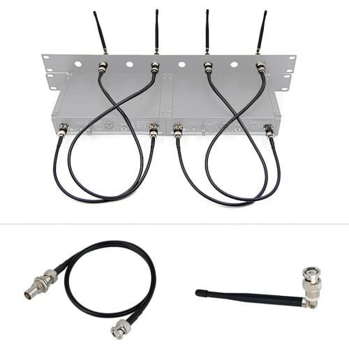 New Pair UHF 1/4 Wave BNC Antenna for Wireless Mic 400-900MHz
