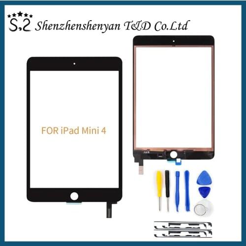 New original For Apple iPad mini 4 Touch Screen Digitizer Not Home Button assembly Front Glass Touch Panel A1538 A1550 tablet