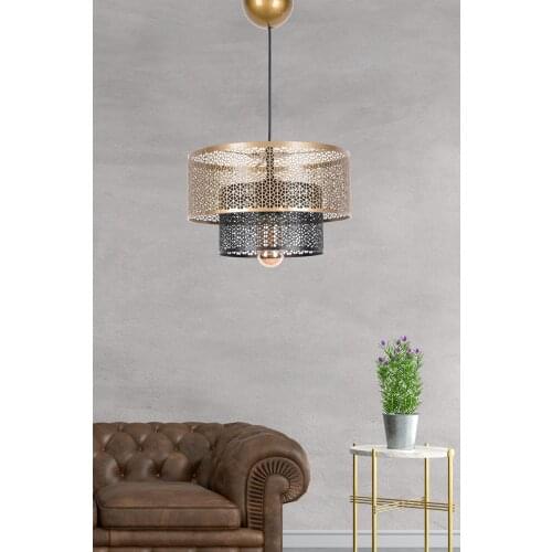 Saint Belisama Granada Single Pendant Lamp Black Tumbled Chandelier