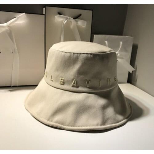 New Unisex Cotton Bucket Hats Women Summer Sunscreen Panama Hat Men Pure Color Sunbonnet Fedoras Outdoor Fisherman Hat Beach Cap