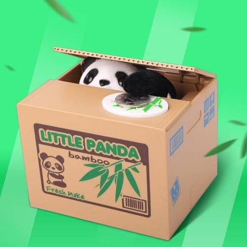 Panda Thief Money Safe Deposit Box Piggy Bank Kids Gift Anime Cute Kawaii Savings Box For Coins Piggy Bank For Banknotes