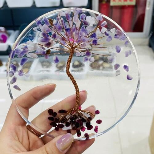 Resin Crystal Tree Coaster Decoration
