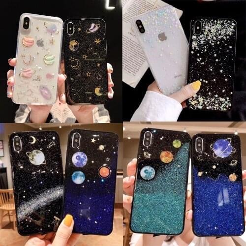 Luxury Foil Planet Starry Space Bling Case For Samsung GALALXY A3 A5 A7 A6 A8 Plus A9 J3 J5 J7 J4 J6 Plus 2017 2018 Soft Cover