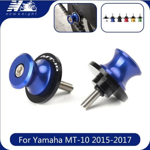 With Logo(MT-10) Motorcycle Accessories 6MM CNC Aluminum Swingarm Spools Stand Screw Slider For YAMAHA MT10 MT-10 2015 2016 2017