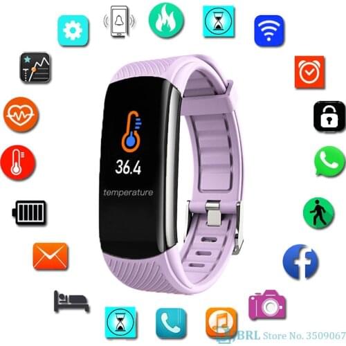 2021 Sport Smart Watch Women Men electronic Wrist Watch For Andriod Ios Fitness Tracker Body Temperature Smart Clock Smartwatch