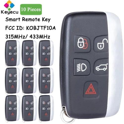KEYECU Replacement Remote Control Car Key With 5 Buttons & 315MHz - FOB for Jaguar XF XJ XK XE 2013 14 15 16 2017 - KOBJTF10A