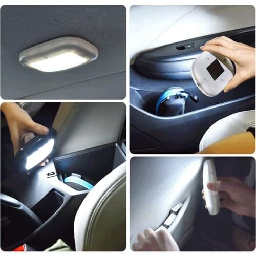 Universal Rechargeable LED Car Reading Interior Vehicle Roof Lamp Magnetic Night Light