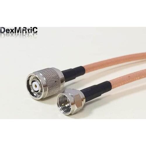 High quality Low-Loss RP-TNC Male Plug With Socket Switch F Male Pigtail Cable RG142 50CM 20"/100CM Wholesale