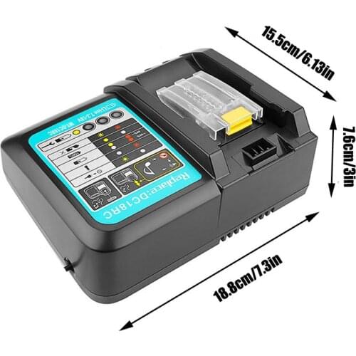 Li-Ion Battery Charger 3.0A Charging Current For Makita 14.4V 18V Bl1830 Bl1430 Dc18Rc Dc18Ra Power Tool Dc18Rct Charge Eu Plug
