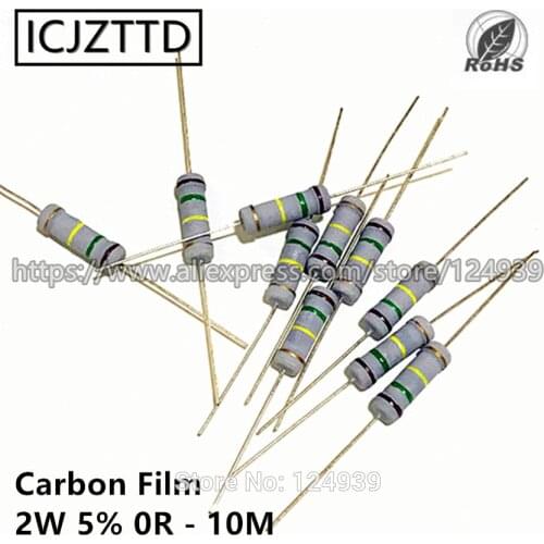 10pcs 2w 5% 2W Carbon Film Resistor 5% 43K 47K 51K 56K 62K 68K 75K 82K 91K 100K 120K 150K 180K 200K 220K 240K 270K 300K 330K