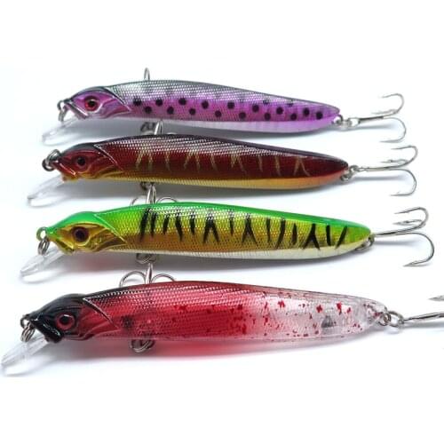 4pcs/lot minnow fishing bait 11cm/7.5g Artificial jerk bait Plastic Hard Minnow Lure Fishing Bait pesca