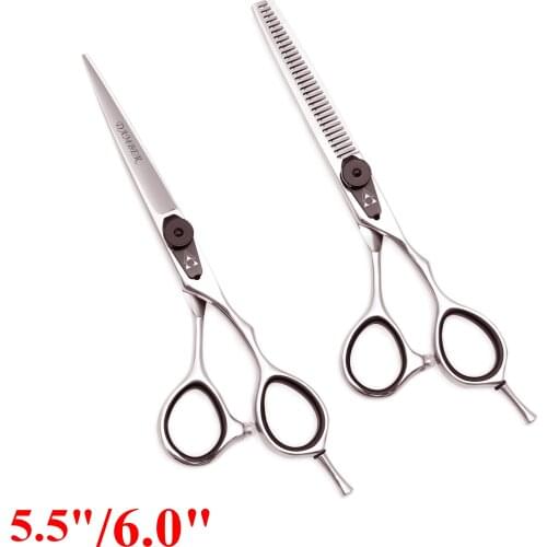 5.5 6 Hair Thinning Scissors Cutting Professional Hairdressing Scissors 440c Japanese Steel Barber Scissors Haircut Shears 9015