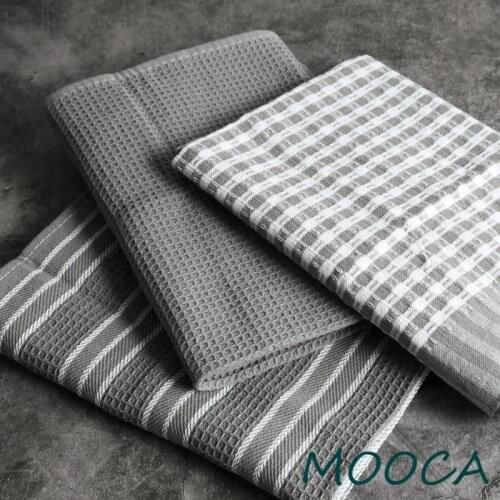 Grey kitchen towel cotton scouring pad washing cloth kitchen napkin picture background cloth 60x45cm 6pcs