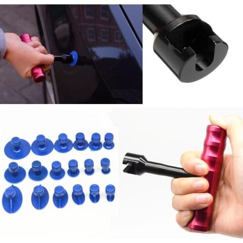 Car T-Bar Body Panel Paintless Dent Pit Repair Tool Lifter Puller+18pcs Tabs