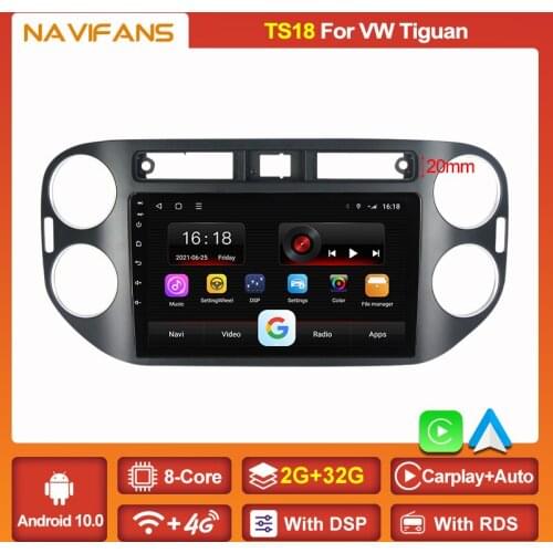 6G 128G Android 11 Car Multimedia Player For Volkswagen VW Tiguan 1 NF 2007 - 2016 Auto Radio Stereo No DVD 1280*720 IPS Screen