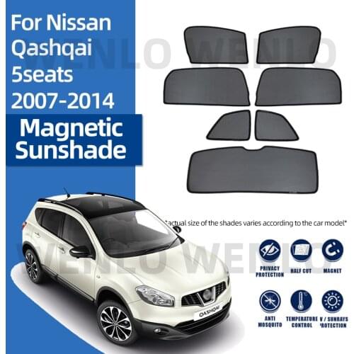 For Nissan QASHQAI 5 Seats -2015 Protective Covers Windshield Curtains Magnetic Sun Shading Meshes Windscreen Net Car Sunshade
