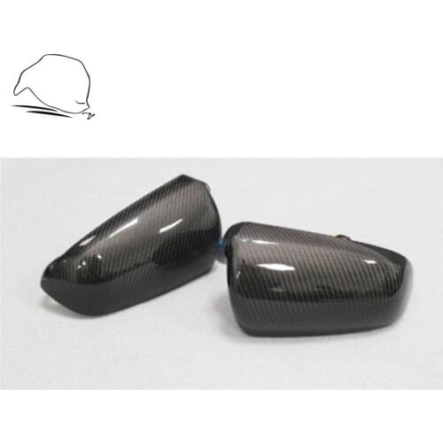 For Audi A4 A5 B7 A6 C6 2006-2007 Carbon Fiber Rearview Mirror Covers Caps Rear View Mirror Housing Protection Car Accessories