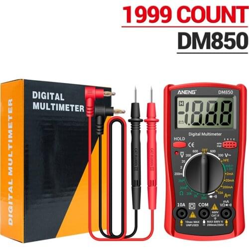 DM850 2000 Counts Smart High Precise LCD Digital Multimeter Portable Tester Volt Voltmeter Current Resistance Frequency Meter
