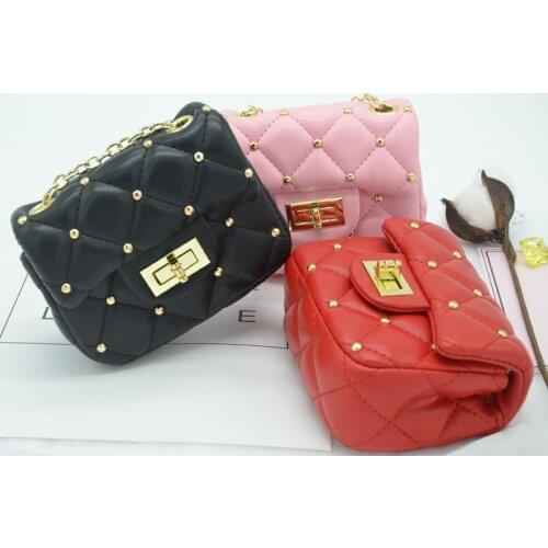 Childrens Mini Handbag Cute Rivet Crossbody Bag for Girls Small Coin Pouch Kawaii Kids Wallet Baby Party Purse Gift