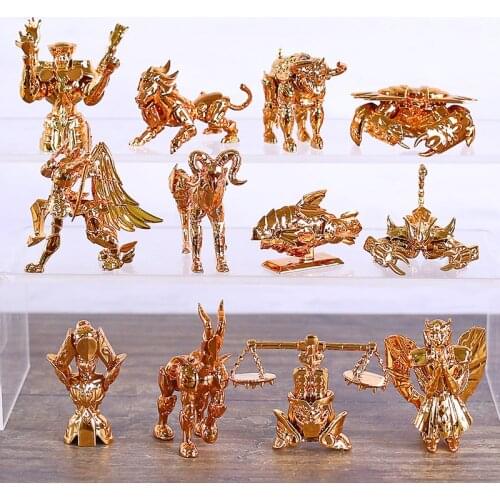 Saint Seiya The Gold Zodiac Series Collectible Figures PVC Figureines Toys Brinquedo 12pcs/set