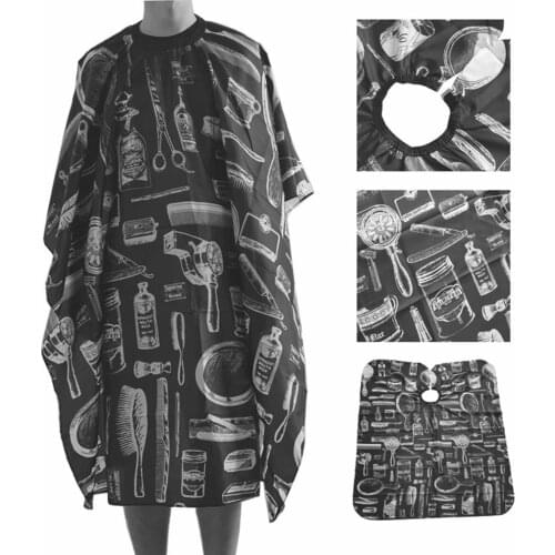 Salon Hair Cutting Haircut Cape Hairdresser With Clear Transparent Viewing Window Hair Cutting Coloring Barber Cape