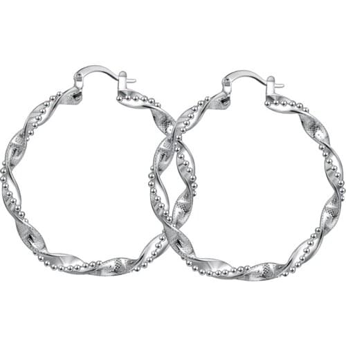 Round helical high quality free shipping Silver Earrings for women fashion jewelry earrings /YGFQZJID ATGOSBSC