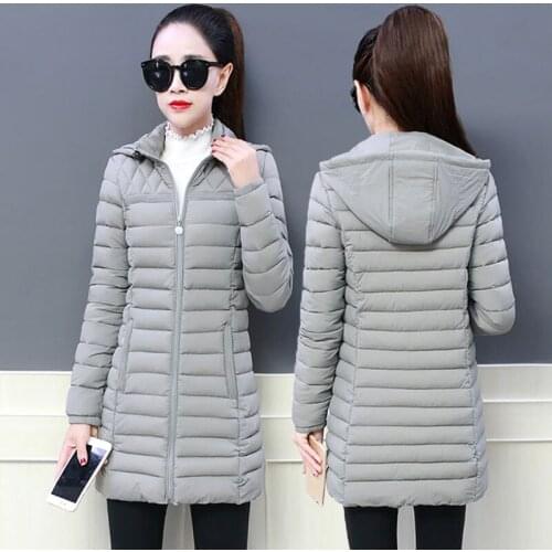 2021 New Collection of Designer Autumn Women Parka Coat Women Windproof Thin Cotton Jacket Warm Jacket With a Hood