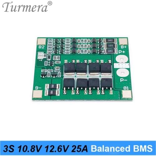 BMS Lithium Battery 3S 12V 25A Protected Board for Uninterrupted Power Supply 12V and 3S 10.8V 12.6V Screwdriver Battery Turmera