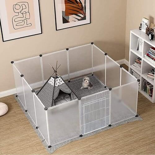 Pet Playpen for Puppy - Plastic Yard Fence Tent for Small Animals,Rabbits Puppy Kennel Cage,DIY Portable Large Spac