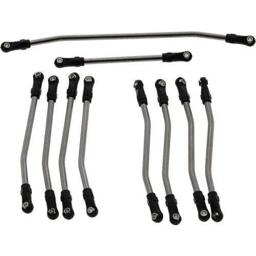 Metal Upper Lower Suspension Link Rod Linkage Steering Link Rod for AXIAL Wraith 90018 20 31 45 90056 1/10 RC Crawler