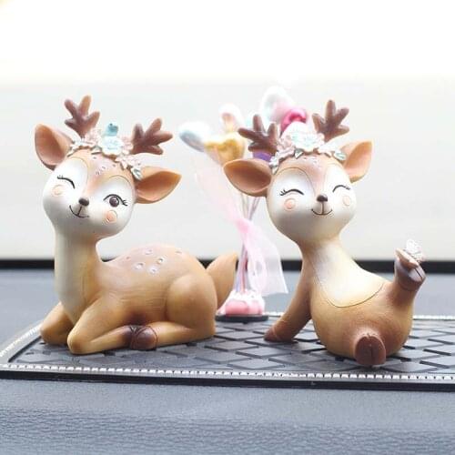 Cute Little Sika Deer Decoration Creative Christmas Gift Home Living Room Desktop Car Decoration Cake Decoration display