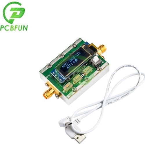 Mini USB 5V Power Supply RF Programmable Attenuator 0-31dB adjustable 1dB Step/Back 1-3800MHz CNC Shell PC Controllable 20dBm