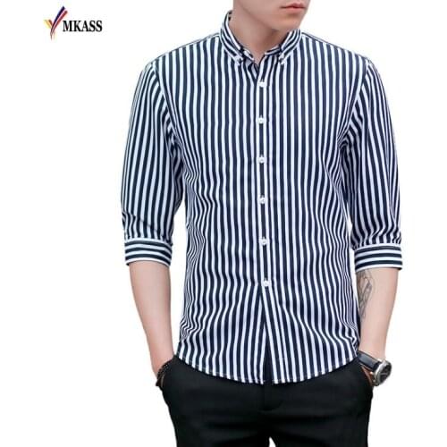 Мужские полосатые рубашки MKASS China At AliExpress