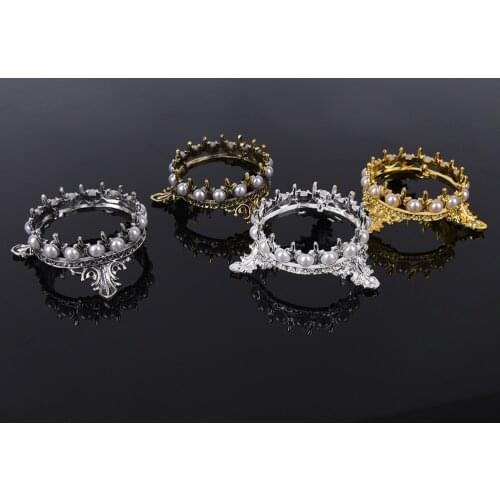 Brush Holder Set Pen Displayer Stand Tools Acrylic UV Gel Brush Rest Holders for Nail Decorations Crown Design Nail Art