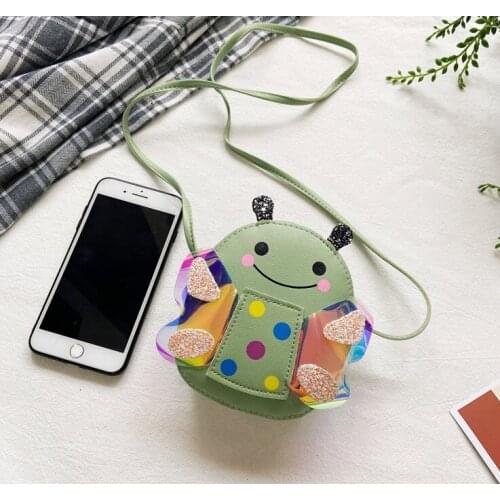 Fashionable toy bee shoulder bag for girls Cartoon bee messenger storage bag High fashion PU material
