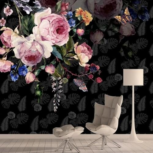 Retro Rose Flowers 3d Wallpapers Wall Paper Home Decoration for Living Room Bed Background Murals Self Adhesive Rolls Stickers
