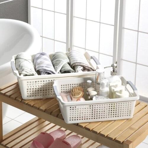 Desktop Plastic Storage Box Waterproof Toy Sundries Storage Basket Bathroom Organizer Household Items Finishing Storage Basket