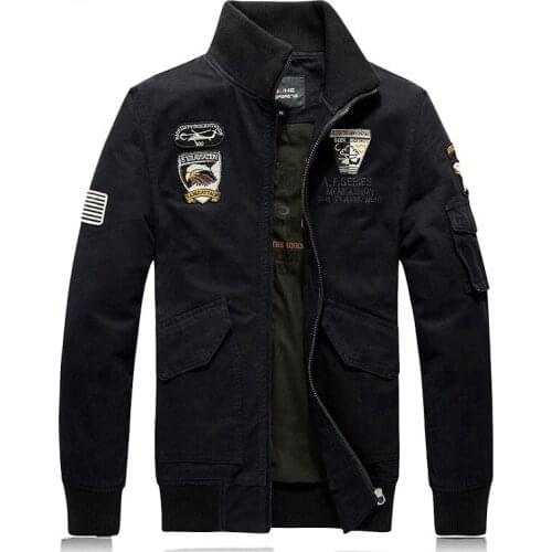 Spring Autumn New 2020 Mens Jacket Slim Fit Youth Mens Air Force Pure Cotton Jacket Army Casual Plus Fat Plus Size Tops Coat