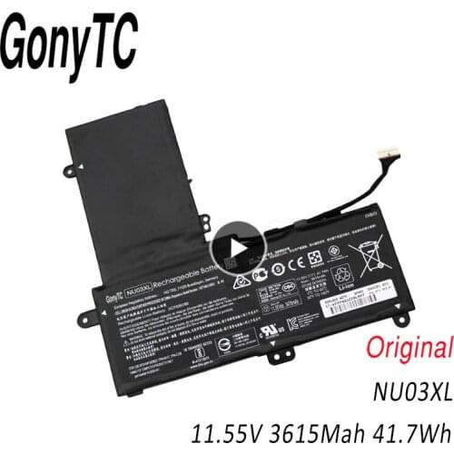 NU03XL Laptop Battery For HP TPN-W117 TPN-C128 HSTNN-UB6V 843536-541 844201-855 11.55V 41.7WH 3615MAH