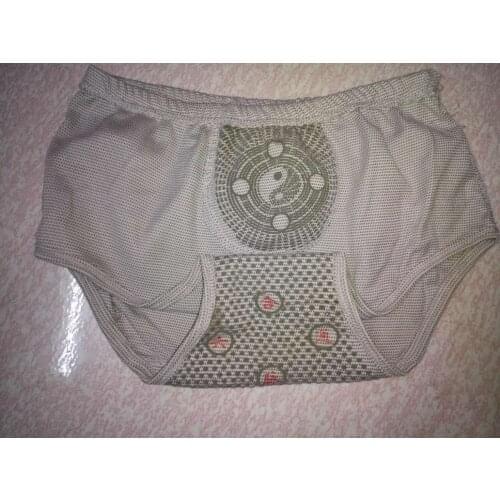 Negative ion health Tourmaline panties Anion briefs refreshin quinquagenarian high waist underpants for Elderly men and women