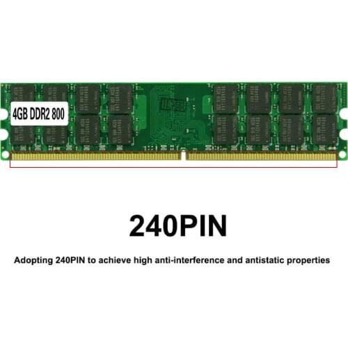 DDR2 Computer Memory Desktop Computer 4G 800MHZ RAM PC Accessory Replacement for AMD Motherboard Z021 new