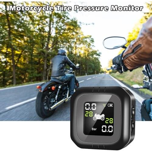 Motor TPMS Car Tire Monitoring Pressure Display Waterproof auto Alarm Solar External Tire Detection Wireless Monitoring Device