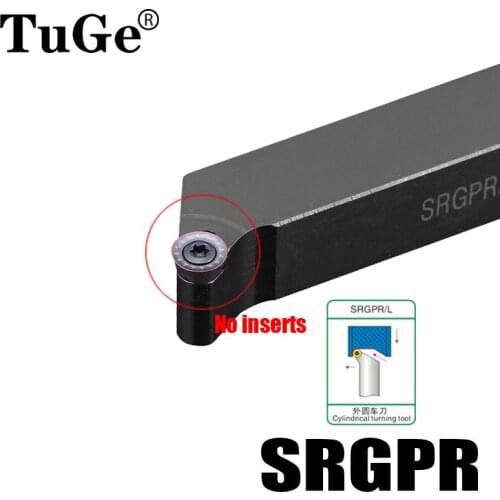 SRGPR1616H08 SRGPR2020K08 SRGPR2020K10 SRGPR2525M10 CNC External Lathe Turning tool Holder Round Cutting R4 R5 No Inserts