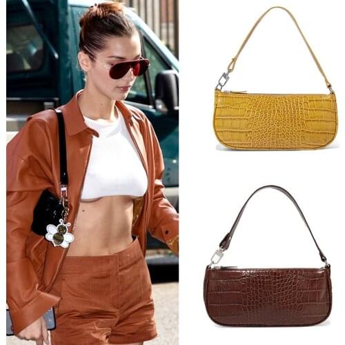 Alligator Print Handbag Shoulder Bag Kendou Celebrity Inspired Underarm Bag Small Bag Baguette Bag Small Shoulder Bag