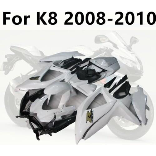 White light For Suzuki K8 Motorcycle Fairing GSXR600 08 09 Full Body Kits GSXR 600 750 Plastic Fairings 2008-2009-2010 Cowling
