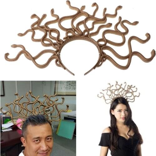 Halloween Vintage Medusa Snake Costume Headband Cosplay Dress-up Headpiece Carnival Mardi Gras Masquerade Party Supplies