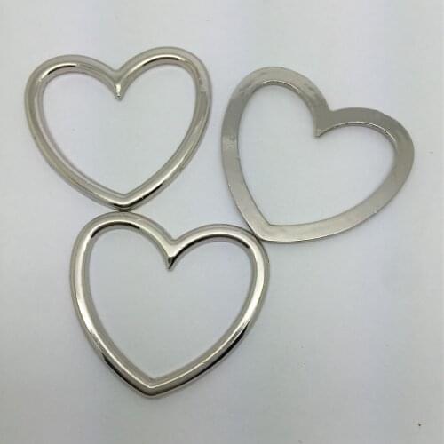 5pcs Vintage Heart Circles for DIY Jewelry Necklace Choker Accessories Neck Leg Ring Making Garter Belt Craft Findings 44mm