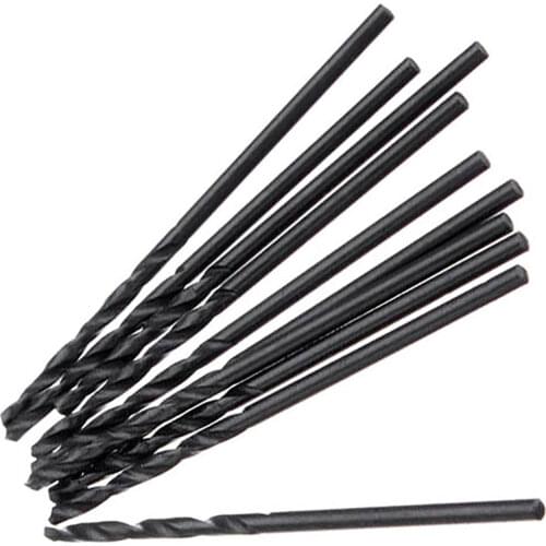 10pcs Diameter 2.5mm 3mm 3.5mm 4mm Twist Drill Bits Straight Shank Wood Kit HSS High Speed Steel Wood Tool Drill Bits