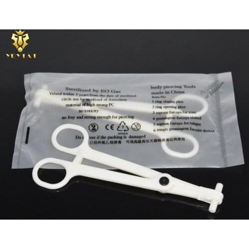 Lot Of 10pcs Pre-sterilized Disposable Septum Forceps Clamp Plier Piercing Tool Supply
