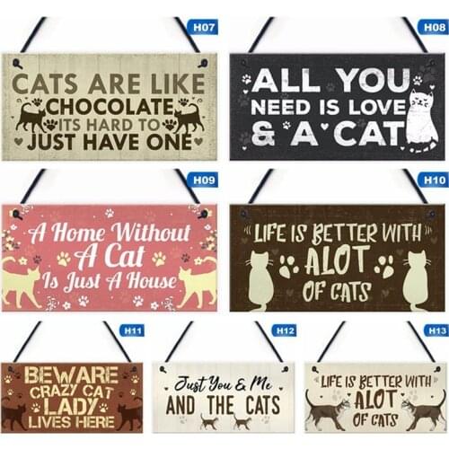 13 Styles Pet Friendship Diet Gift Life Is Better With Cats Cats Welcome Wood Hanging Plaque Gift For Cat Lovers